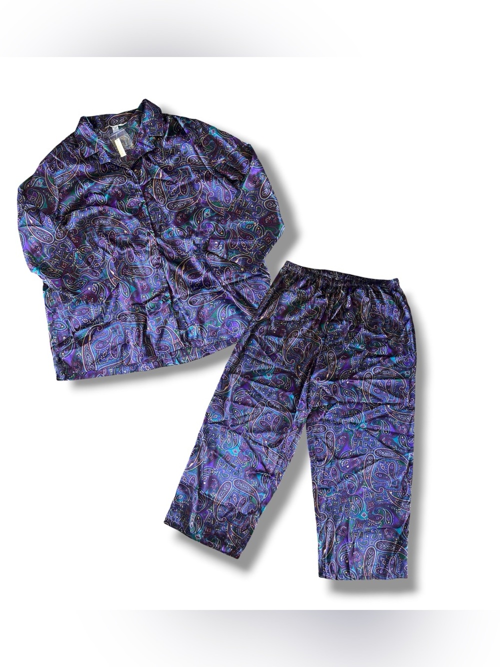 [Cacique] NWT Purple Paisley Pajama Set